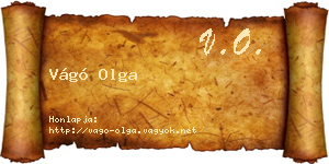 Vágó Olga névjegykártya