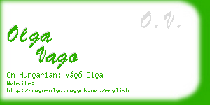 olga vago business card