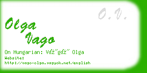 olga vago business card